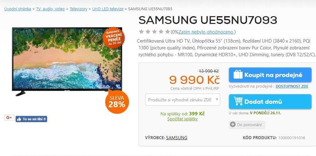 Ultra HD TV, HDR, Smart, 140cm, Samsung