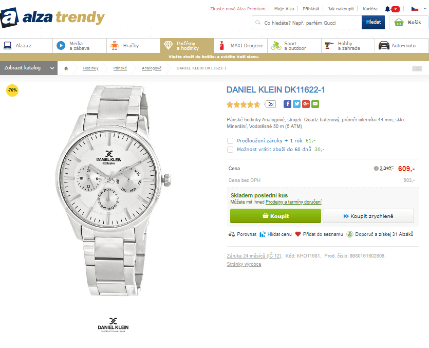 Pánské hodinky Daniel Klein DK11622-1