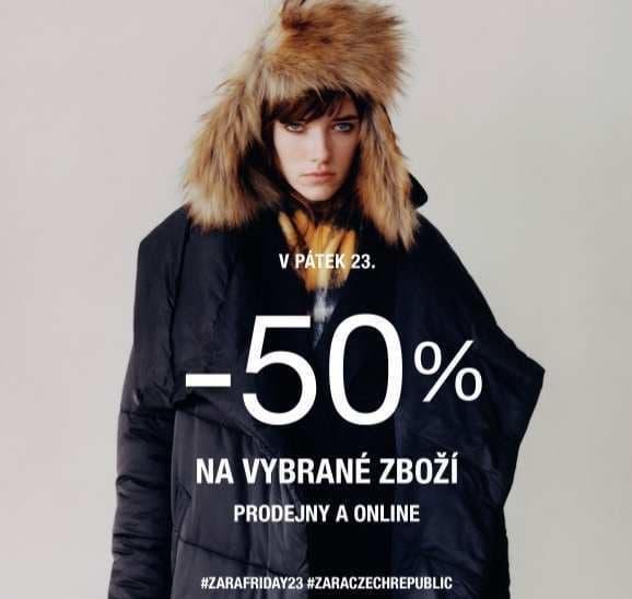 Zara - sleva 50% na vybrané zboží