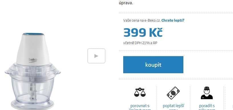 Sekáček potravin Beko