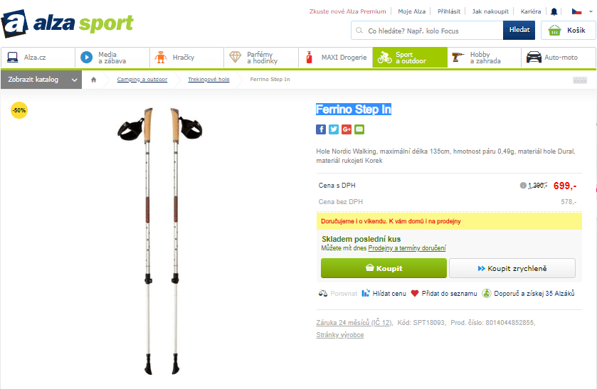 Hole nordic walking Ferrino Step-In