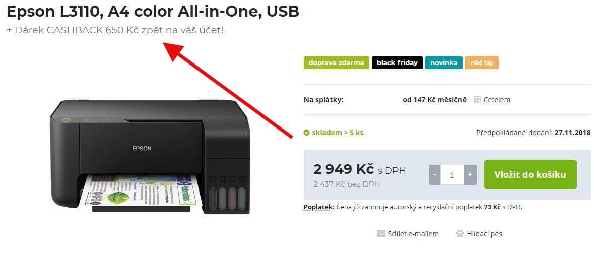 Barevná, inkoustová multifunkce Epson