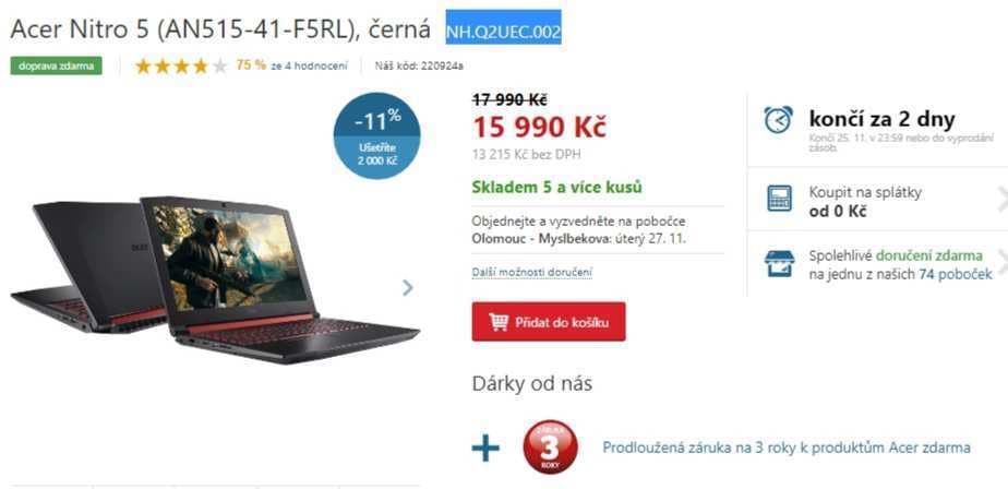 Acer, 3,7GHz, 8GB RAM, 4GB grafika, 15,6"