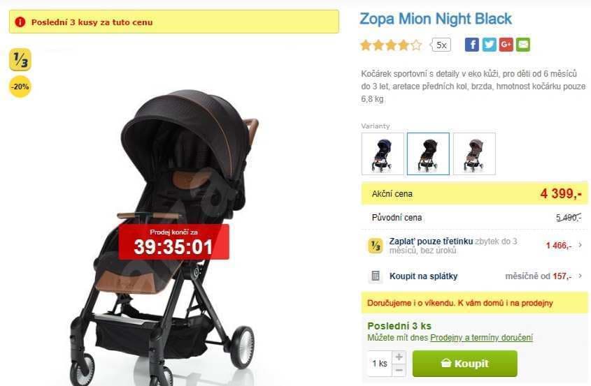 Sportovní kočárek ZOPA Mion 2018