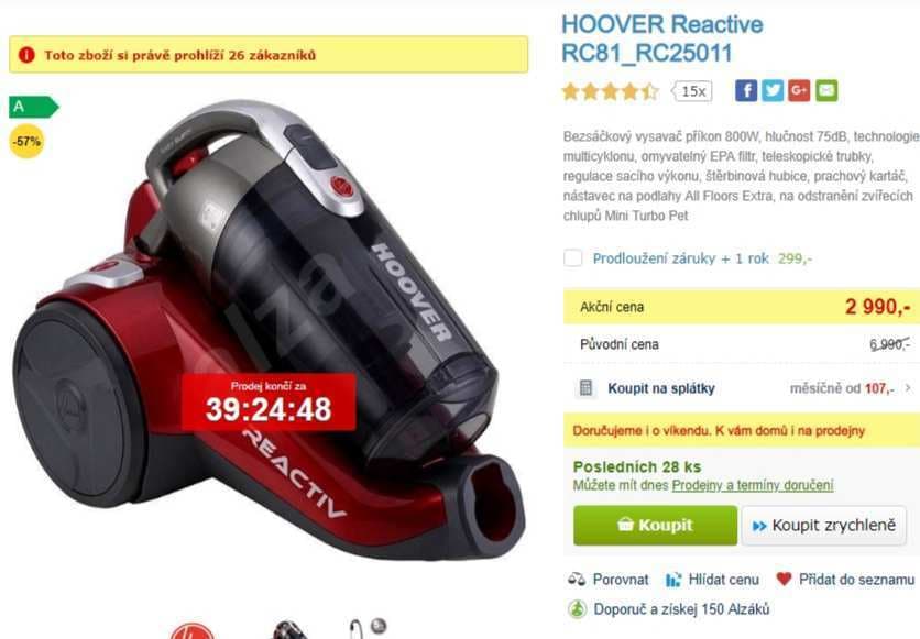 Vysavač HOOVER Reactive