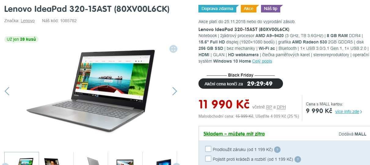 Lenovo, 3,6GHz, 8GB RAM, 2GB grafika, 15,6"