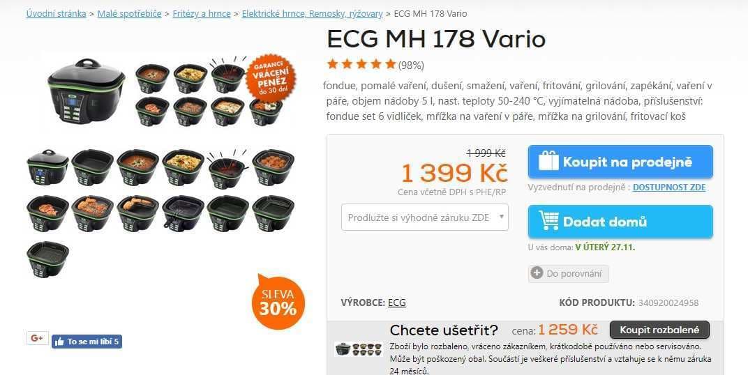 Elektrický hrnec ECG MH 178
