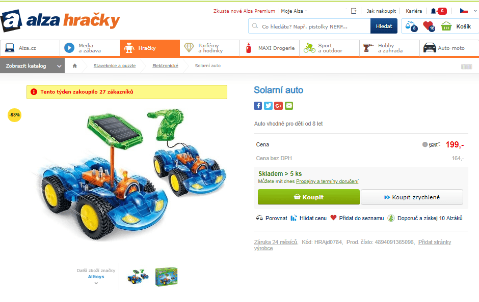 Solární Auto Greenex 