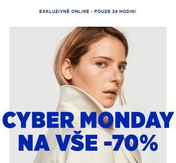 Cyber Monday Mango Outlet - na vše -70% 
