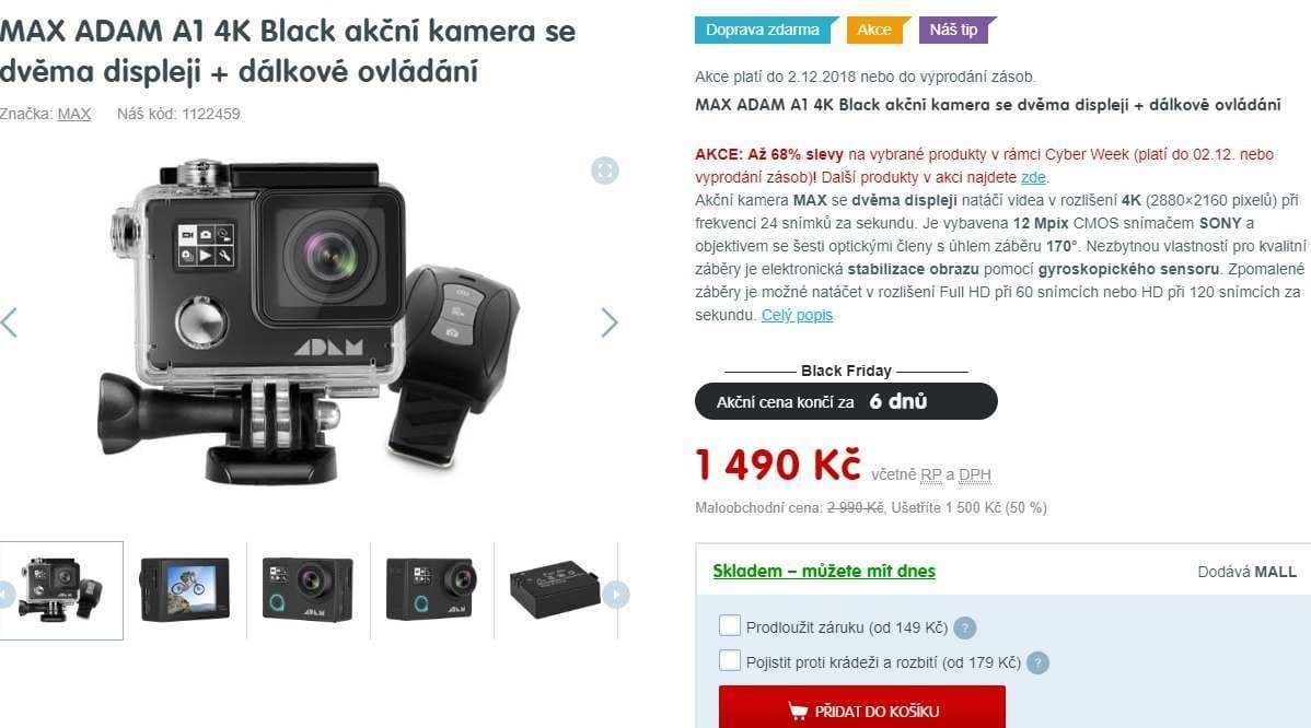 Outdoorová kamera Max, 4K, Wifi