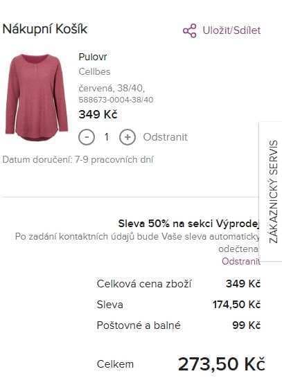 Extra sleva 50% na výprodej