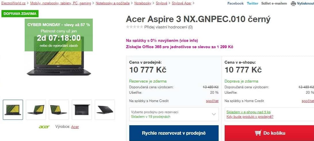 Acer, i3, 2GHz, 6GB RAM, 15,6"