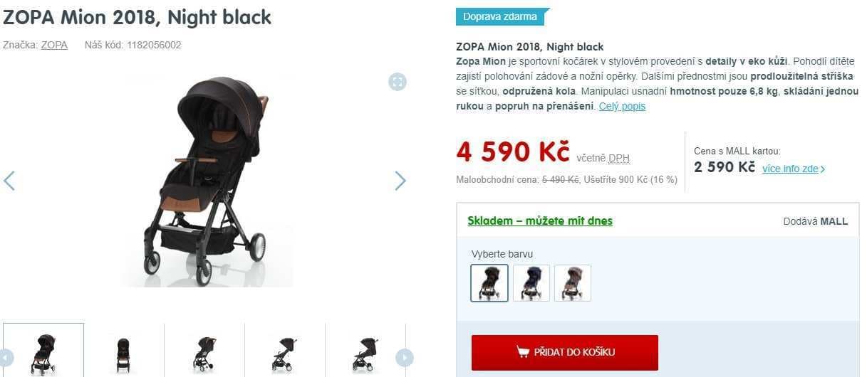 Sportovní kočárek ZOPA Mion 2018
