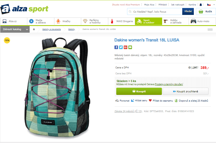 Dámský batoh Dakine Luisa 18l