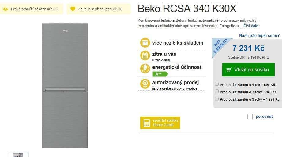Lednice Beko, A++, 175 cm