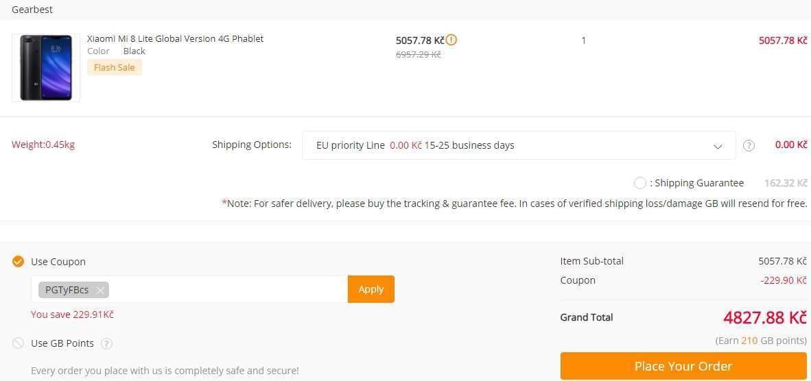 Xiaomi Mi 8 Lite, 8x 2,2GHz, 6GB RAM, 6,26"