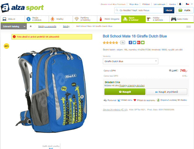 Školní batoh Boll School mate 18l modrý