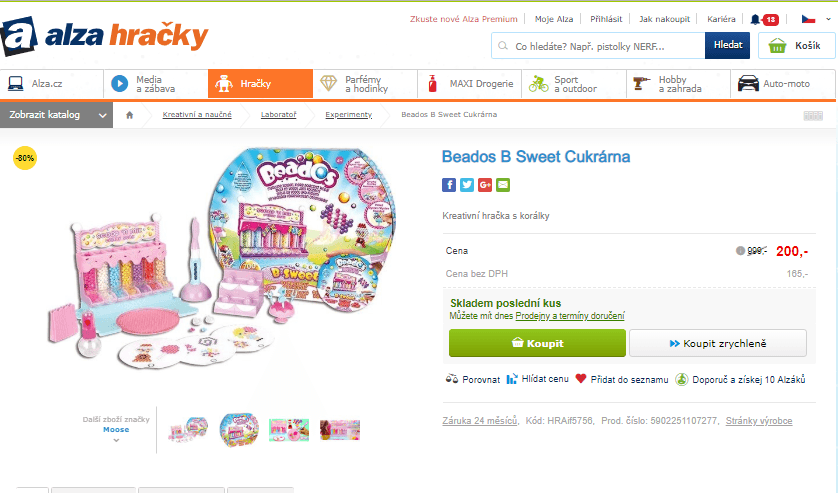 Sada aktivity Beados Sweet Cukrárna