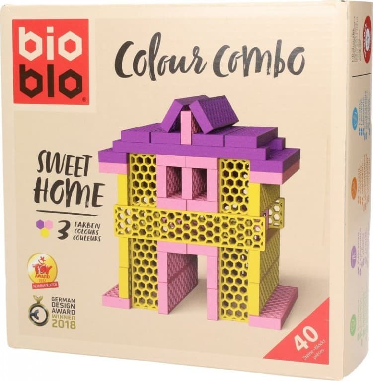 Stavebnice Bioblo Colours Home - 40 dílků