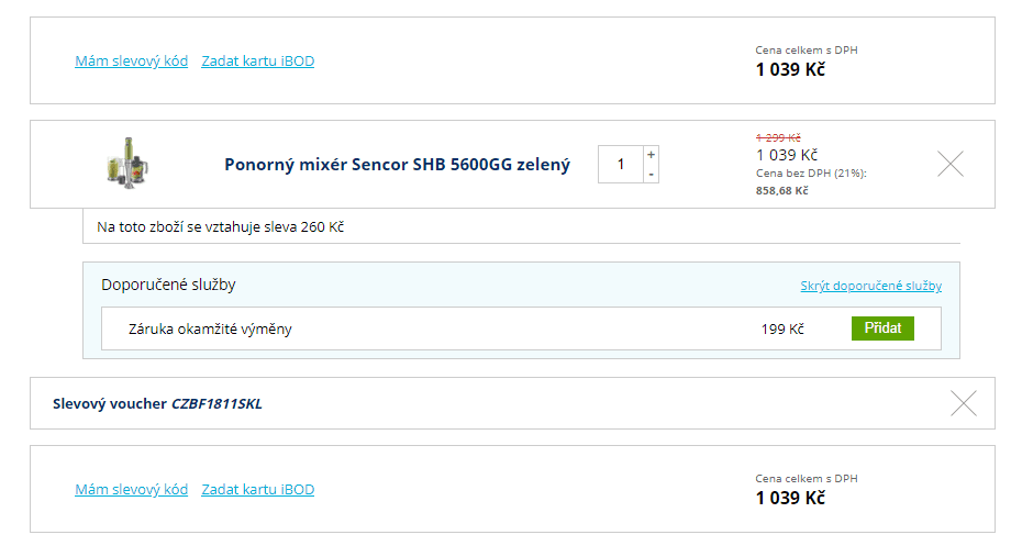 Tyčový mixér Sencor SHB 5600GG