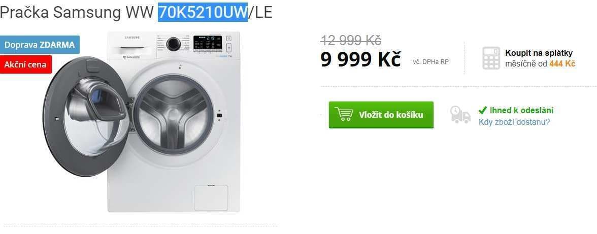 Pračka Samsung, 7kg, 1200 ot., A+++