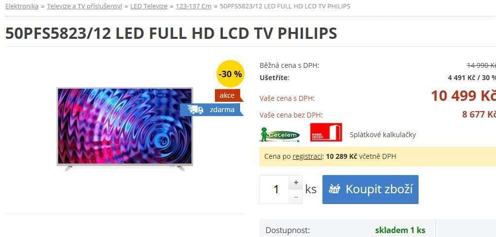 Full HD LED TV, 126 cm, Philips