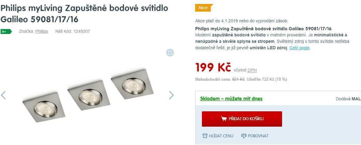 Bodové světlo Philips myLiving Galileo 