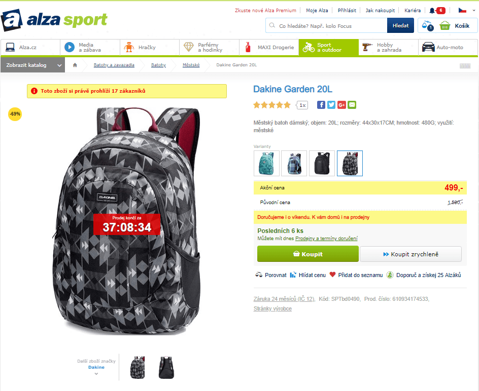 Městský batoh Dakine Garden 20L