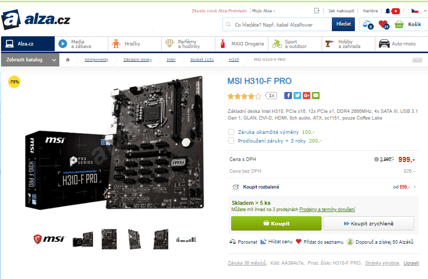 Základní deska MSI H310-F PRO