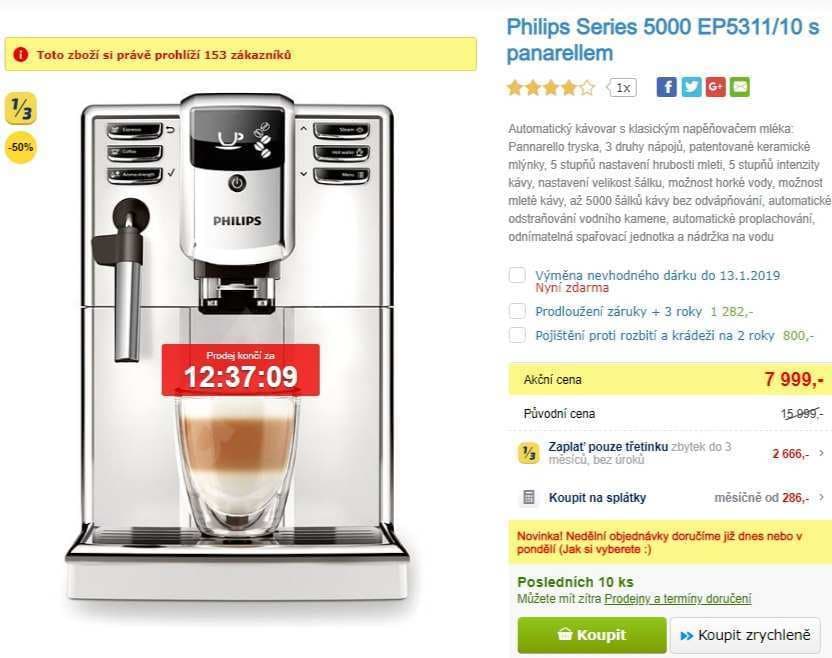 Plně automatický kávovar Philips 5000