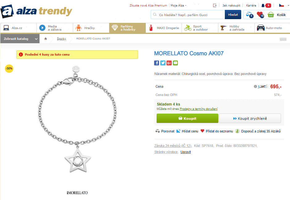 Náramek Morellato Cosmo AKI07