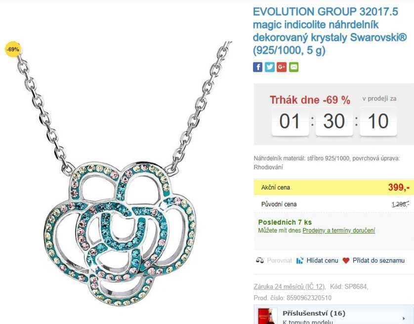 Náhrdelník se Swarovski krystaly