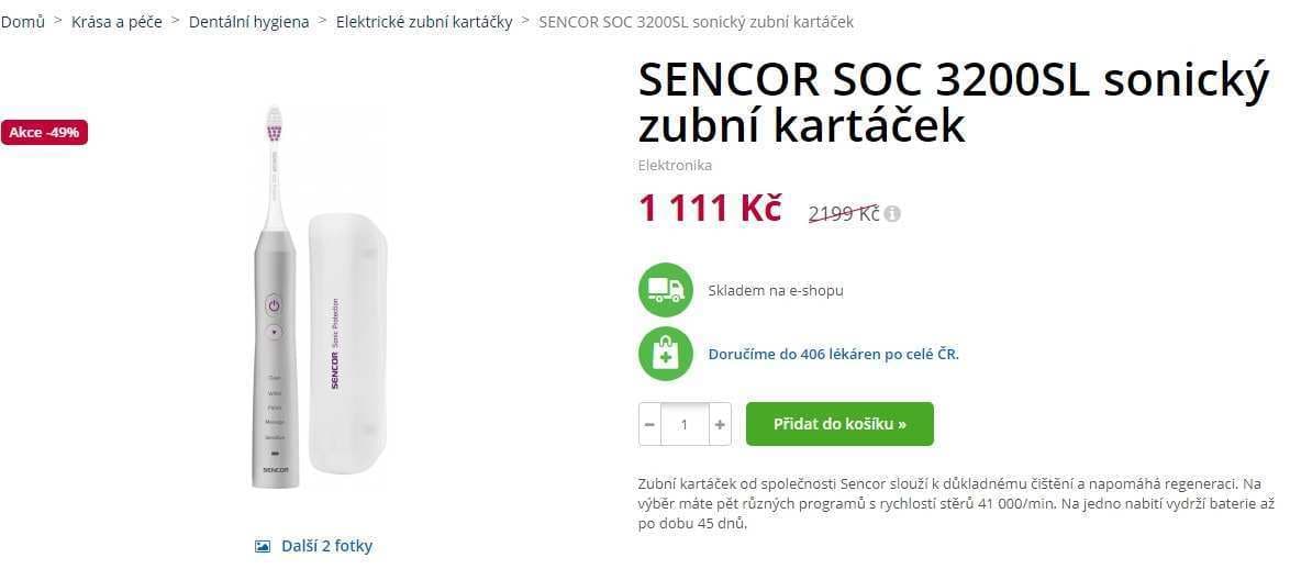 Sonický zubní kartáček Sencor