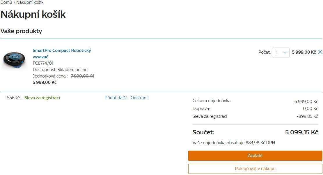 Robotický vysavač Philips SmartPro 