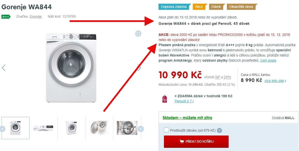 Pračka Gorenje, 8kg, 1400 ot., A+++