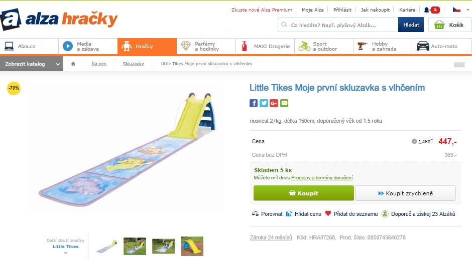 Skluzavka s vlhčením Little Tikes