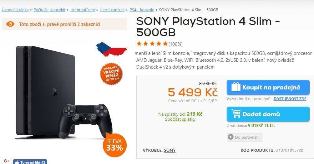 Sony PlayStation 4 Slim 500 GB