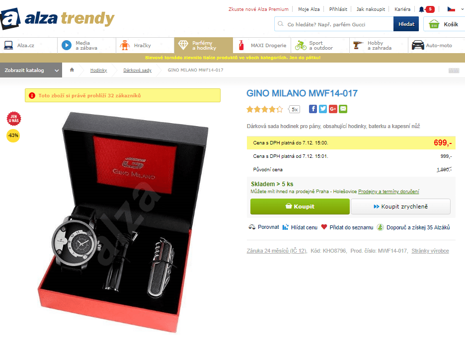 Dárková sada hodinek Gino Milano