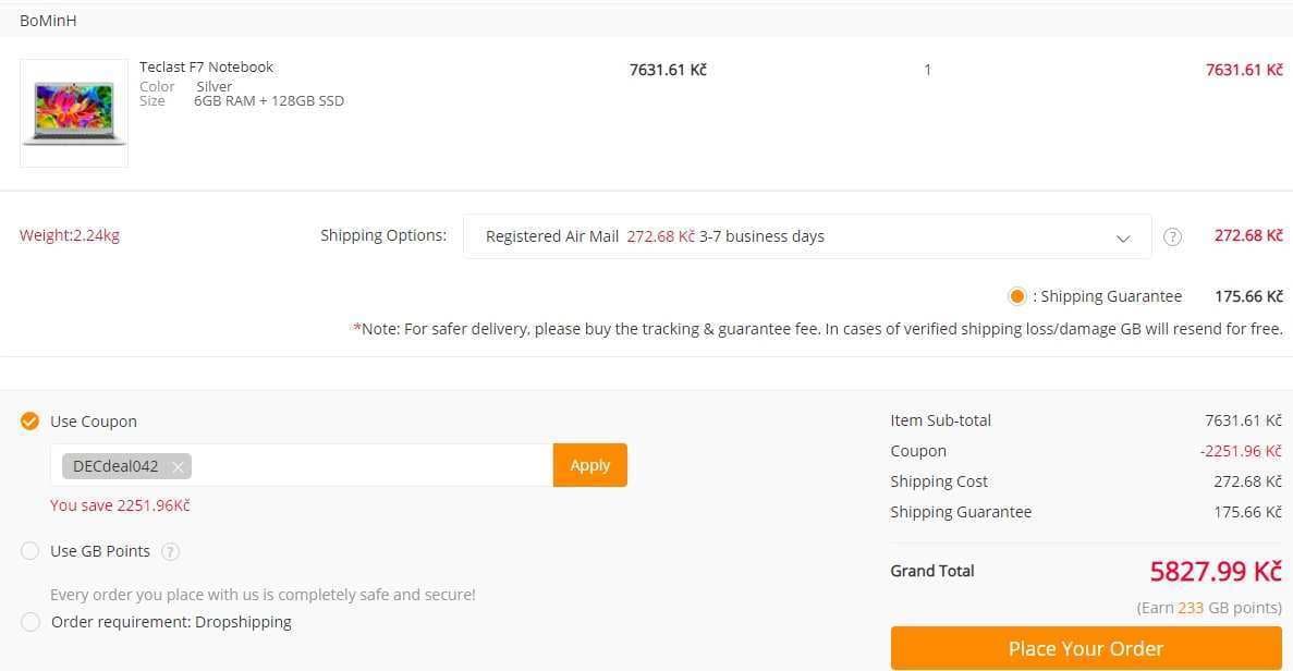 Teclast, až 2,2GHz, 6GB RAM, SSD, 14"