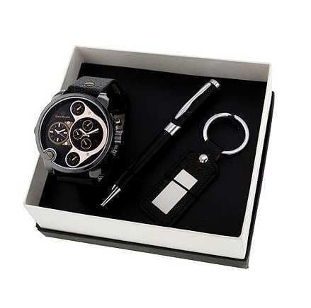 Set hodinek, pera a klíčenky pro pány Gino Milano