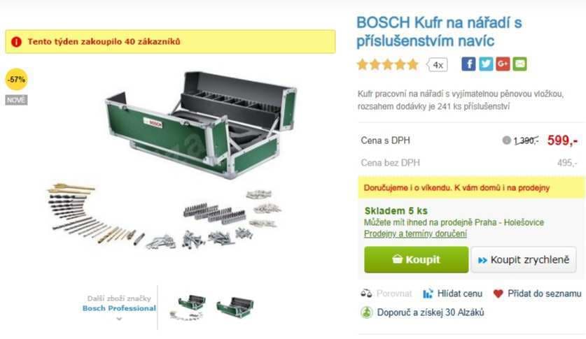 Pracovní kufr BOSCH, 241 ks příslušenství