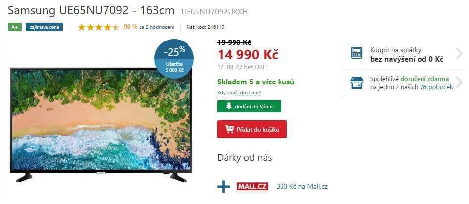 Ultra HD Smart TV, HDR, 163cm, Samsung