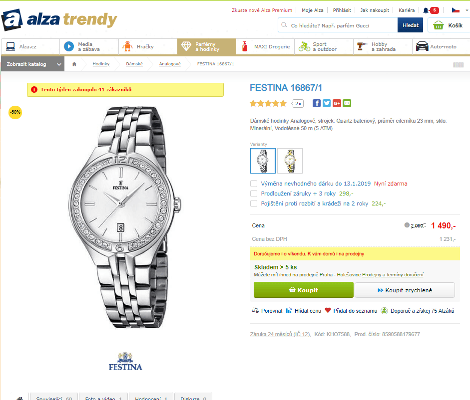 Dámské hodinky Festina 16867/1