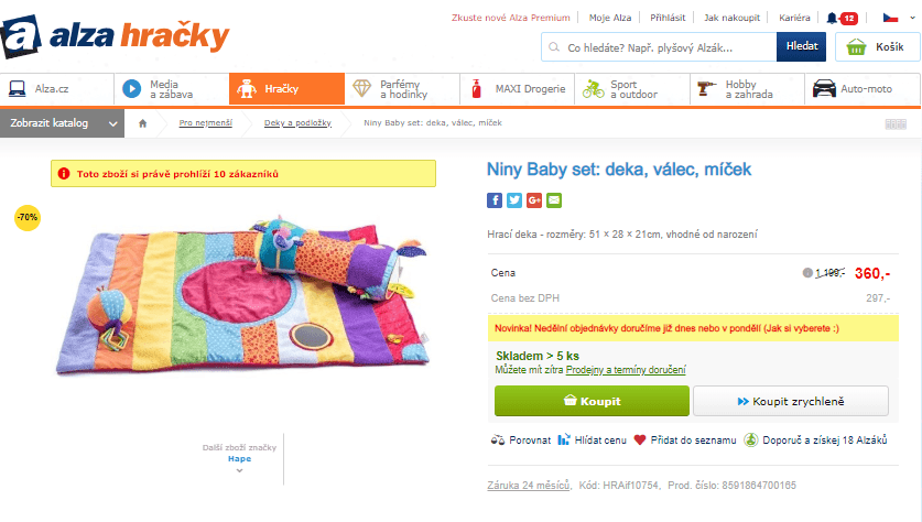 Niny Baby set: deka, válec, míček