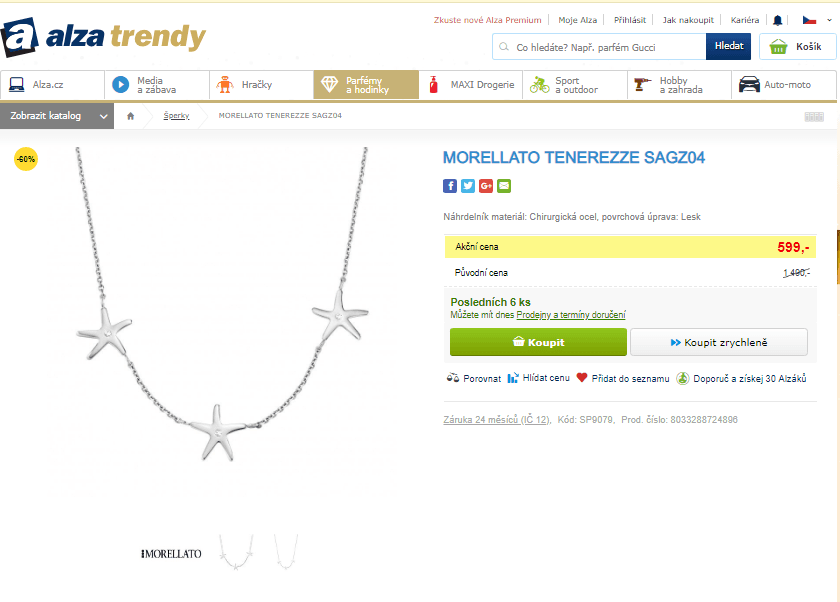 Náhrdelník Morellato Tenerezze SAGZ04