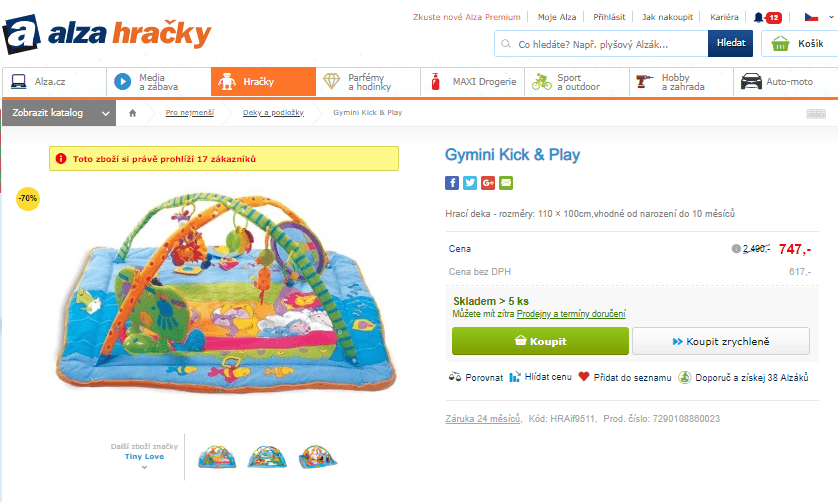 Hrací deka Gymini Kick & Play 110×100cm