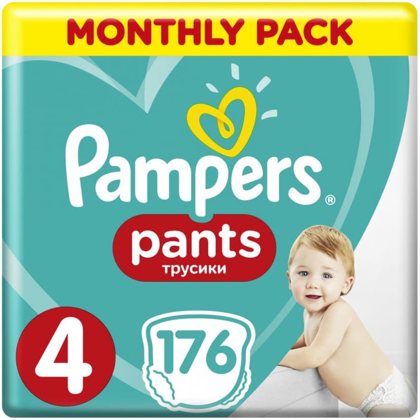 Plenkové kalhotky Pampers Pants 4, 176 ks