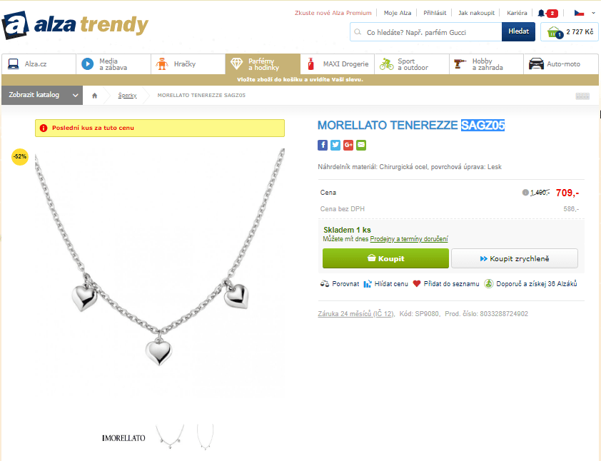 Náhrdelník Morellato Tenerezze SAGZ05