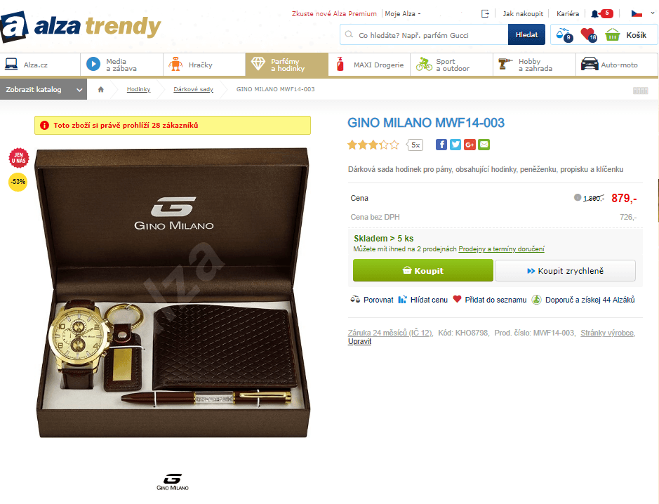 Dárková sada hodinek Gino Milano