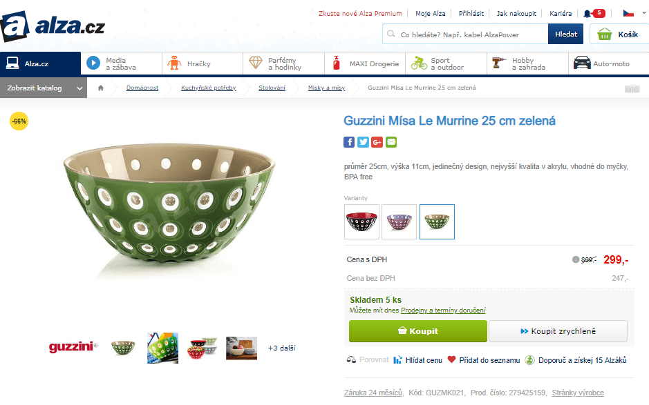Designová mísa Guzzini  Le Murrine 25 cm